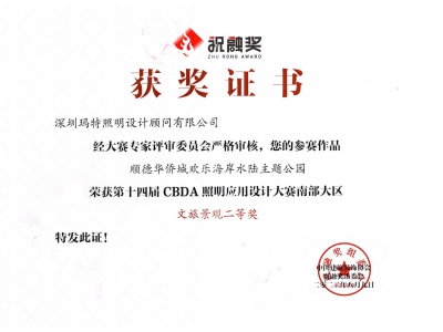 獲獎證書